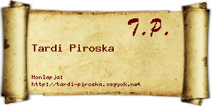 Tardi Piroska névjegykártya