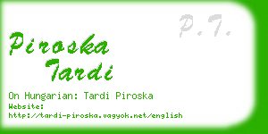 piroska tardi business card